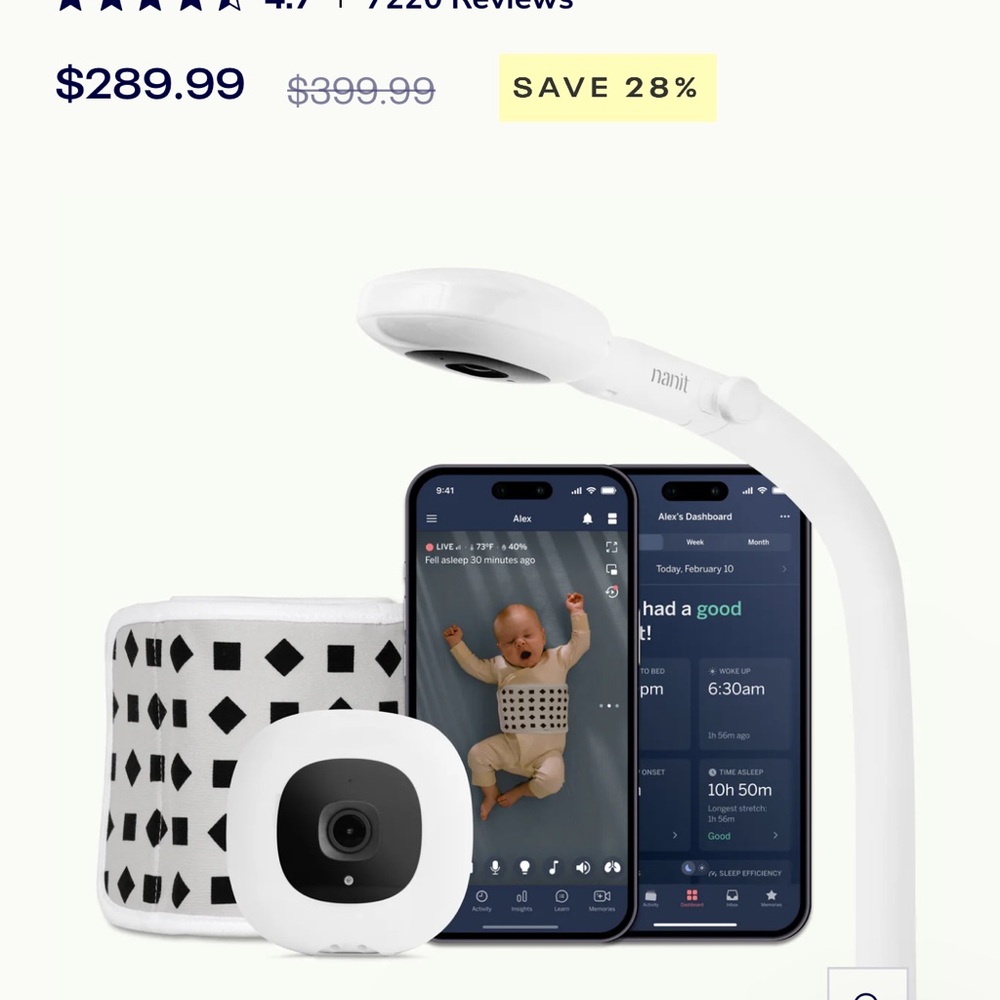 Nanit White Baby Monitor and Camera
